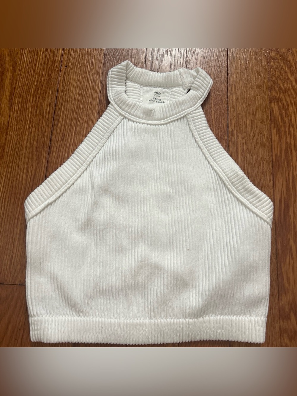 Womens XS aerie white crop top